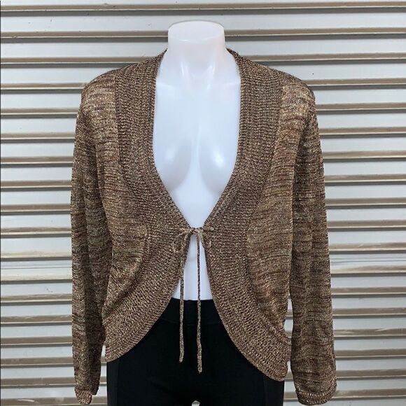 Chico’s size 2 medium cold shimmery shrug - Picture 3 of 6